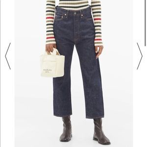 CHIMALA high waisted wide leg cropped denim